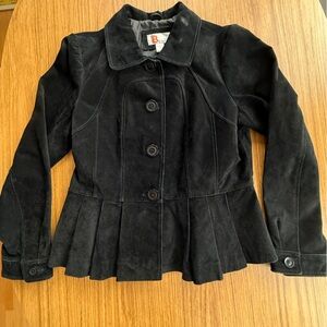 Bernardo B Collection Suede Peplum Jacket – Medium